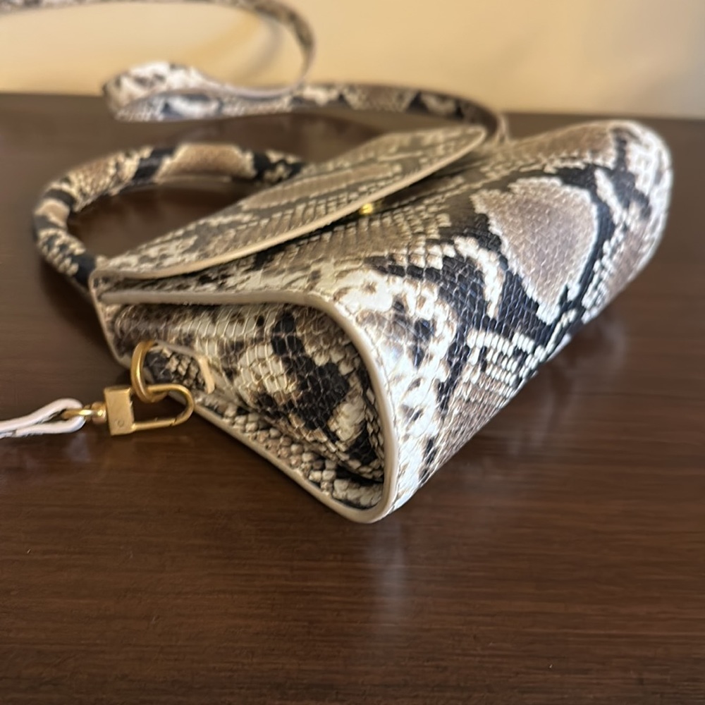 By Far Python Print Mini Top Handle Crossbody Bag - image 6